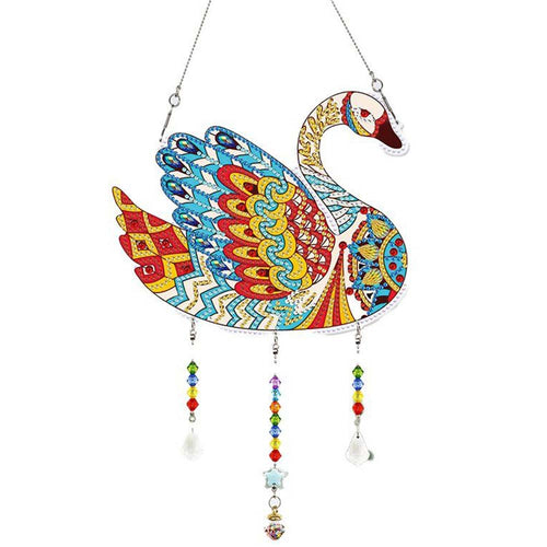 Suspension de Porte Diamond Painting 5D Cygne