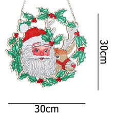 Charger l&#39;image dans la galerie, Suspension de Porte Diamond Painting 5D Père Noël avec Renne