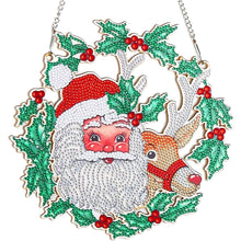 Charger l&#39;image dans la galerie, Suspension de Porte Diamond Painting 5D Père Noël avec Renne