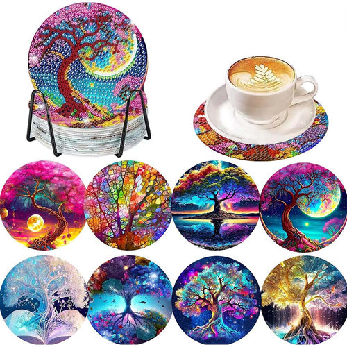 Sous-Verre Diamond Painting 5D avec Arbre de Vie