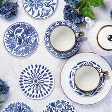 Charger l'image dans la galerie, Sous-Verre Diamond Painting 5D Fleurs Bleues