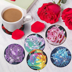 Sous-Verre Diamond Painting 5D Roses Colorées