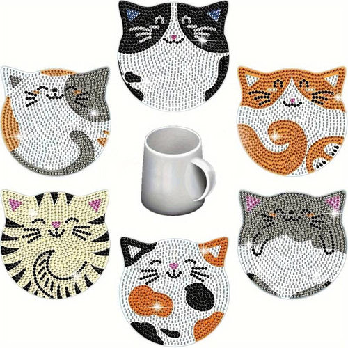 Sous-Verre Diamond Painting 5D avec Chats