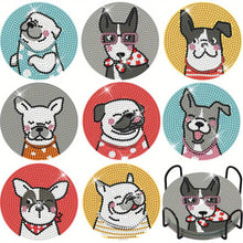 Charger l'image dans la galerie, Sous-Verre Diamond Painting 5D avec Chiens Chanceux