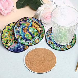 Sous-Verre Diamond Painting 5D avec Paon