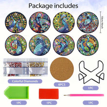 Charger l&#39;image dans la galerie, Sous-Verre Diamond Painting 5D avec Paon