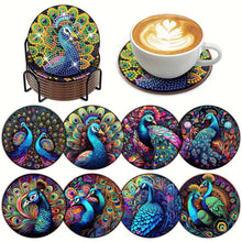 Charger l&#39;image dans la galerie, Sous-Verre Diamond Painting 5D avec Paon