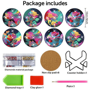 Sous-Verre Diamond Painting 5D avec Roses