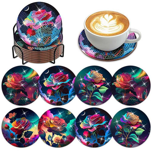 Sous-Verre Diamond Painting 5D avec Roses
