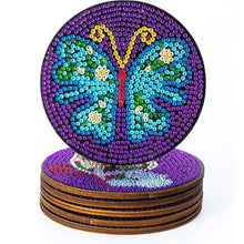Charger l'image dans la galerie, Sous-Verre Diamond Painting 5D Papillons Violets
