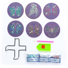 Charger l'image dans la galerie, Sous-Verre Diamond Painting 5D Papillons Violets