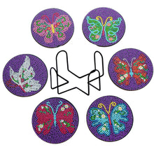 Charger l'image dans la galerie, Sous-Verre Diamond Painting 5D Papillons Violets
