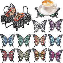 Charger l&#39;image dans la galerie, Sous-Verre Diamond Painting 5D Papillons Ensemble de 10 Pièces