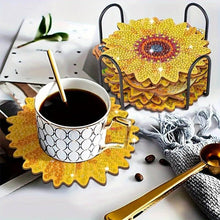 Charger l'image dans la galerie, Sous-Verre Diamond Painting 5D avec Tournesols ensemble de 10 pièces