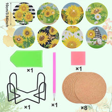 Charger l&#39;image dans la galerie, Sous-Verre Diamond Painting 5D avec Tournesols