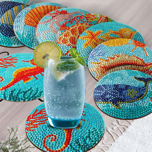 Sous-Verre Diamond Painting 5D Animaux Aquatiques