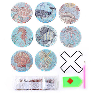 Sous-Verre Diamond Painting 5D Animaux Aquatiques