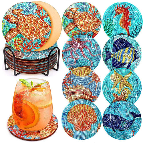 Sous-Verre Diamond Painting 5D Animaux Aquatiques