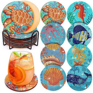 Sous-Verre Diamond Painting 5D Animaux Aquatiques