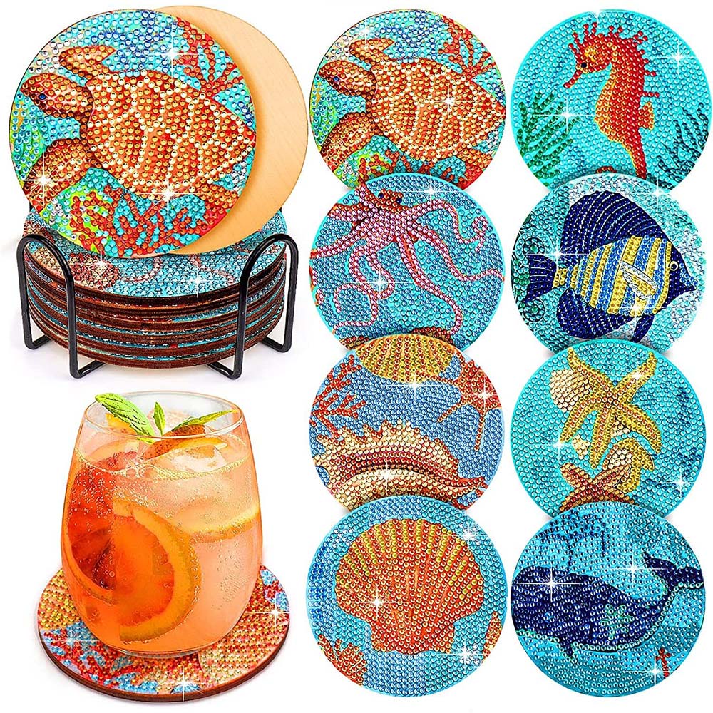 Sous-Verre Diamond Painting 5D Animaux Aquatiques