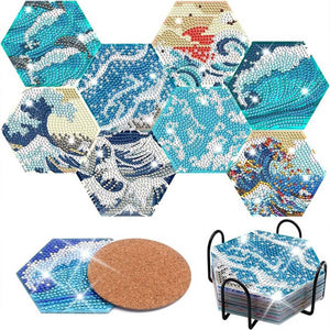 Sous-Verre Diamond Painting 5D Vagues d'Eau