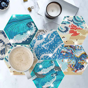 Sous-Verre Diamond Painting 5D Vagues d'Eau