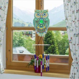 Carillon Diamond Painting avec Hibou