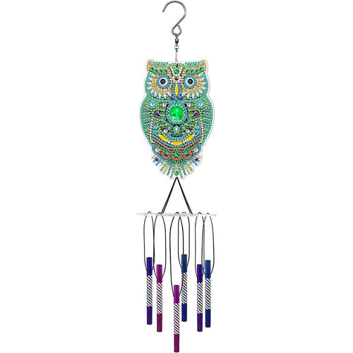 Carillon Diamond Painting avec Hibou