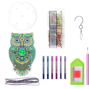 Carillon Diamond Painting avec Hibou