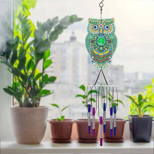 Carillon Diamond Painting avec Hibou