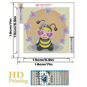 Diamond Painting Abeille pour Enfants avec Cadre Photo