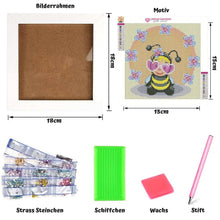 Charger l&#39;image dans la galerie, Diamond Painting Abeille pour Enfants avec Cadre Photo