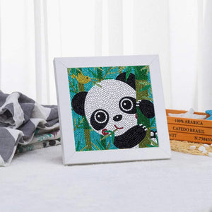 Diamond Painting avec Panda pour Enfants avec Cadre Photo