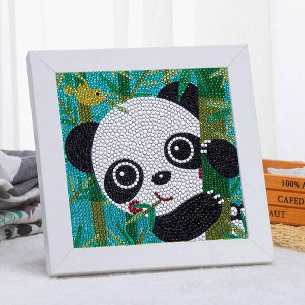 Diamond Painting Set – Motif Panda – 35 X 25 Cm – Avec Pierres, Stylo, Bol, Cire – Dès 5 Ans