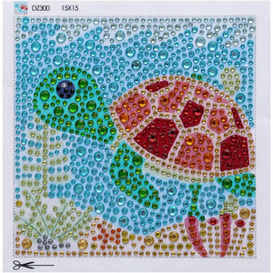 Diamond Painting Tortue avec Cadre Photo