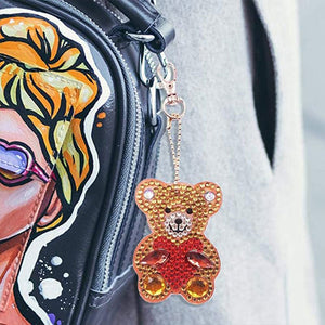 Pendentif Diamond Painting 5D Ours Ensemble de 4 Pièces