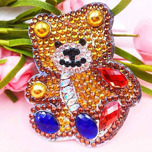 Pendentif Diamond Painting 5D Ours Ensemble de 4 Pièces