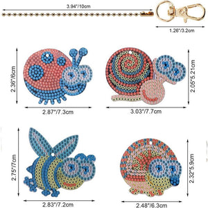 Pendentif Diamond Painting 5D Insectes Ensemble de 4 Pièces
