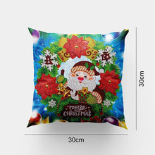 Charger l&#39;image dans la galerie, Housse de Coussin Diamond Painting 5D 30x30 cm Joyeux Noël Gnome