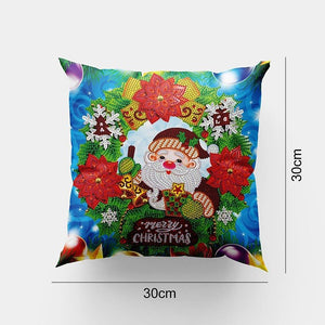 Housse de Coussin Diamond Painting 5D 30x30 cm Joyeux Noël Gnome