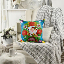 Charger l&#39;image dans la galerie, Housse de Coussin Diamond Painting 5D 30x30 cm Joyeux Noël Gnome