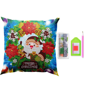 Housse de Coussin Diamond Painting 5D 30x30 cm Joyeux Noël Gnome