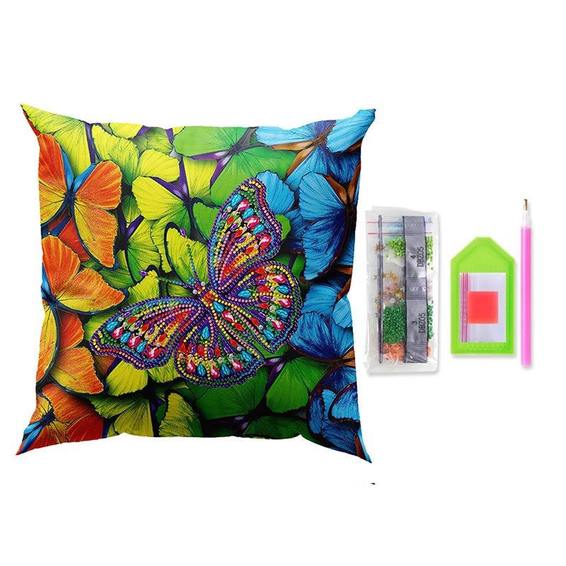 Housse de Coussin Diamond Painting 5D 30x30 cm Papillon