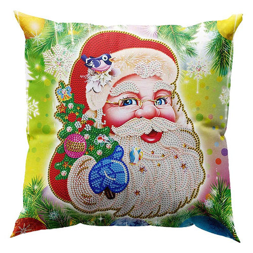 Housse de Coussin Diamond Painting 5D 30x30 cm Père Noël