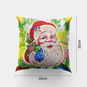 Housse de Coussin Diamond Painting 5D 30x30 cm Père Noël