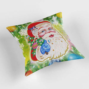 Housse de Coussin Diamond Painting 5D 30x30 cm Père Noël