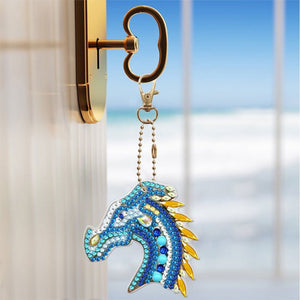Porte-Clés Diamond Painting 5D Dragon 5 Pièces