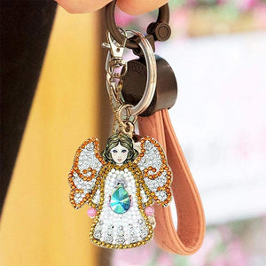 Porte-Clés Diamond Painting 5D Ange 5 Pièces