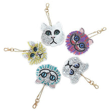 Charger l&#39;image dans la galerie, Porte-Clés Diamond Painting 5D Chatons 5 Pièces