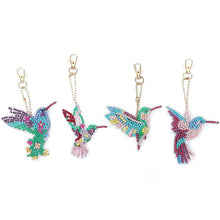 Charger l&#39;image dans la galerie, Porte-Clés Diamond Painting 5D Colibris 4 Pièces